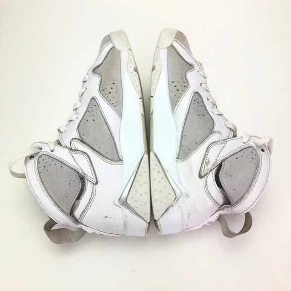 Jordan 7 Air Retro GS White Gray Size 7Y Sneakers - Picture 7 of 10